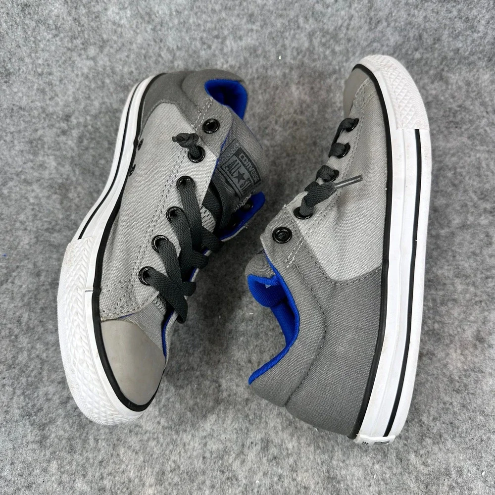 Converse Chuck Taylor All Star Low Gray Blue Canvas Sneakers Junior Size 6